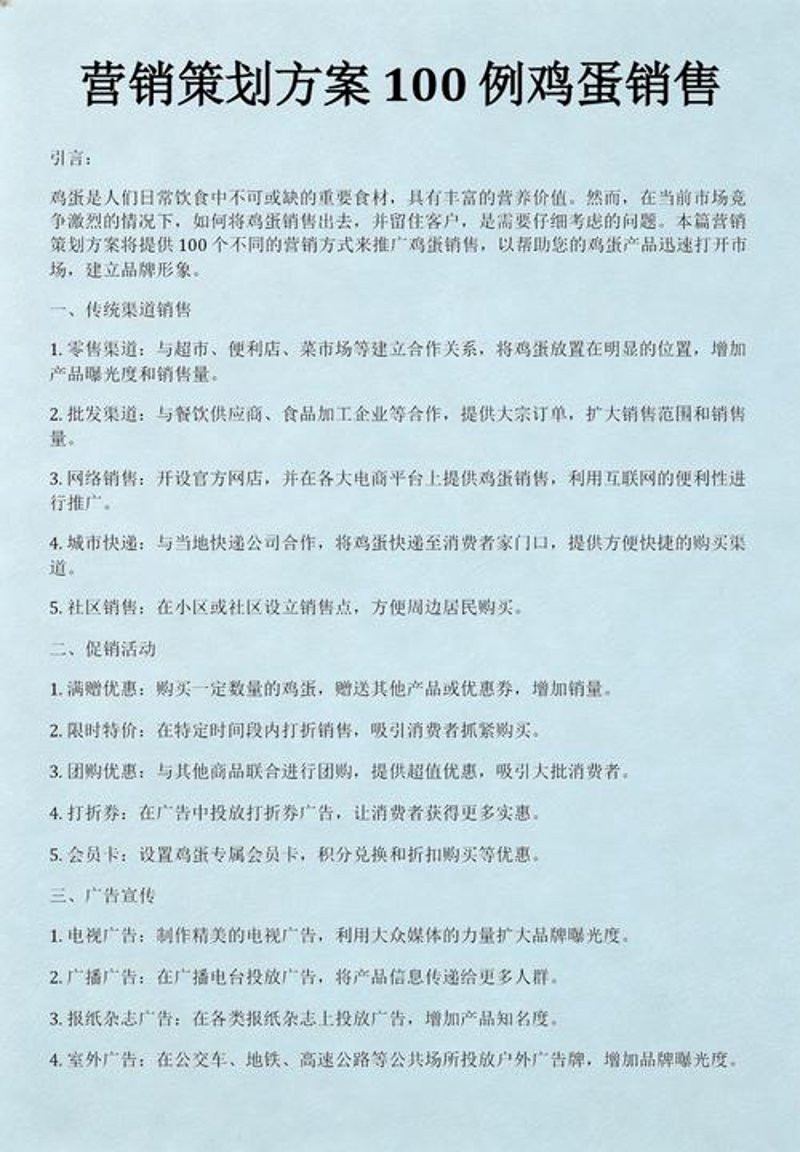 营销推广策划